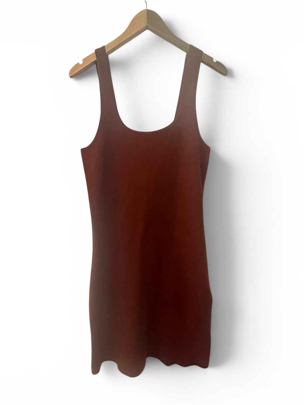 Abercrombie and Fitch Dress Knit Scoop Neck Tank Dress in Brown